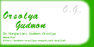 orsolya gudmon business card